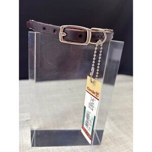 Circle T 14" Leather Dog Collar Brown With Buckle
